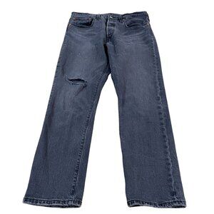 Levi's 501 Skinny Premium Jeans Women's Size 30x28 Gray Denim Button Fly Big E